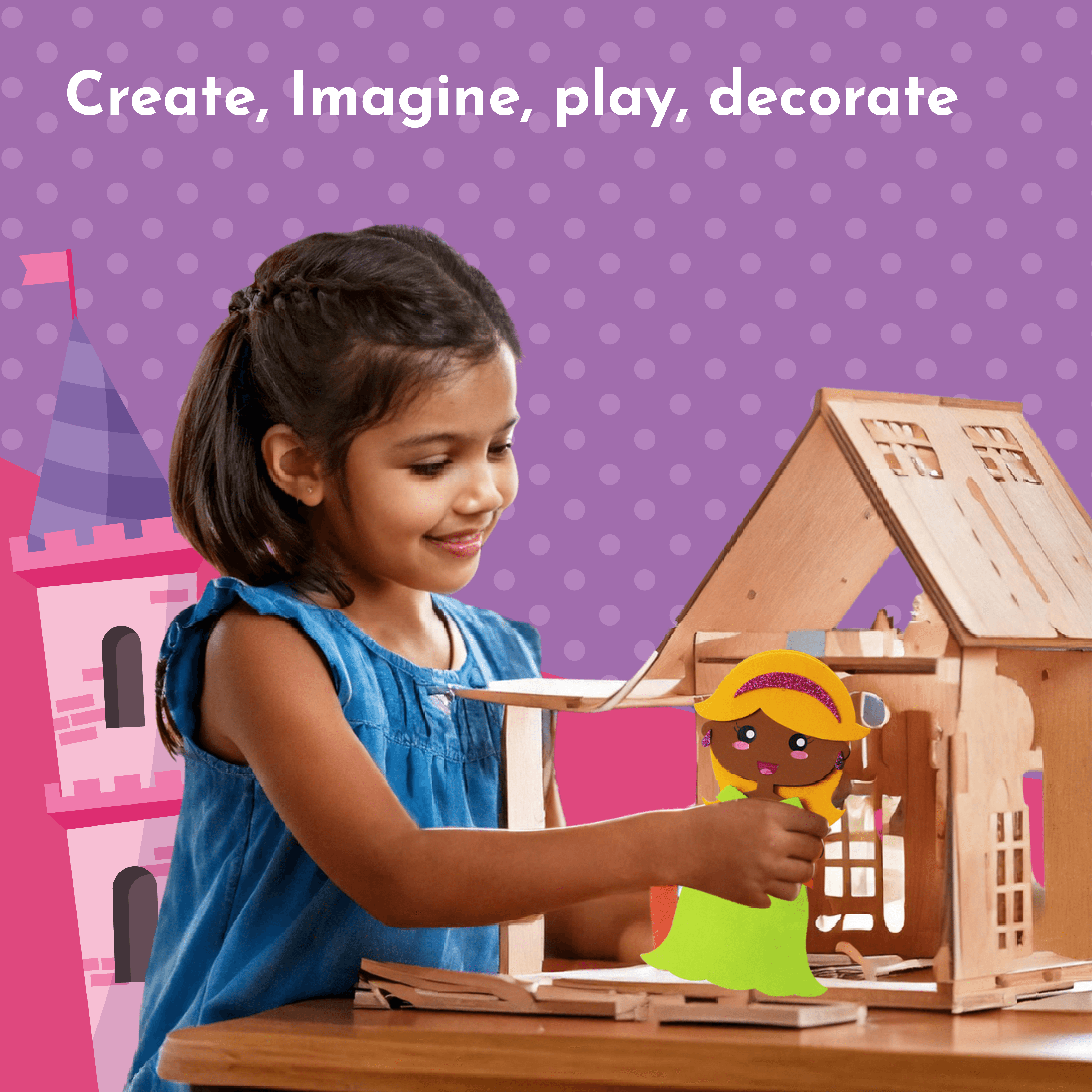 Princess From Scratch Princess Craft Kit - DIY Crown & Wand Making for Girls 4-8 β Kalakaram