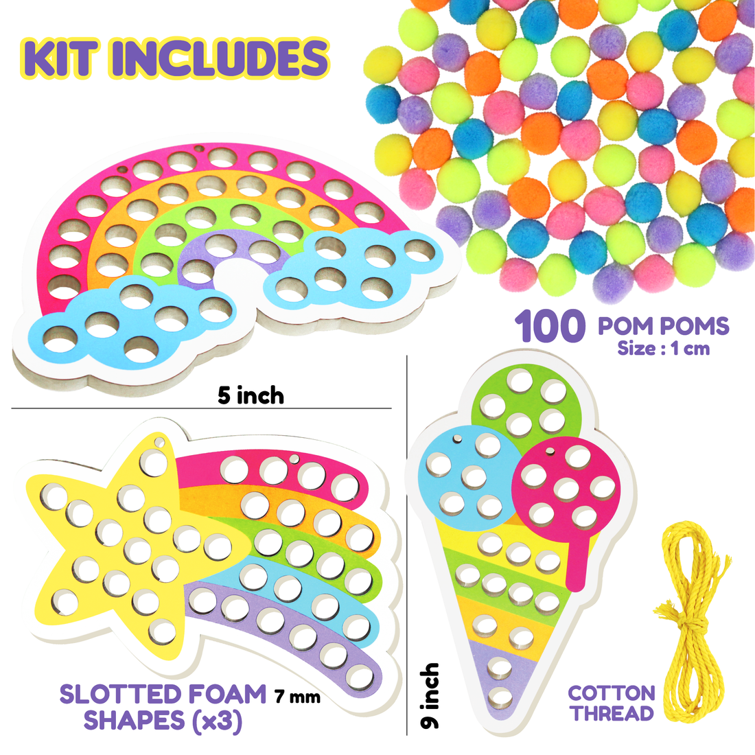 Pom Pop Creations  | Sensory Play | Color Matching & Fine Motor Skill Toy  | Age: 3-5 Years